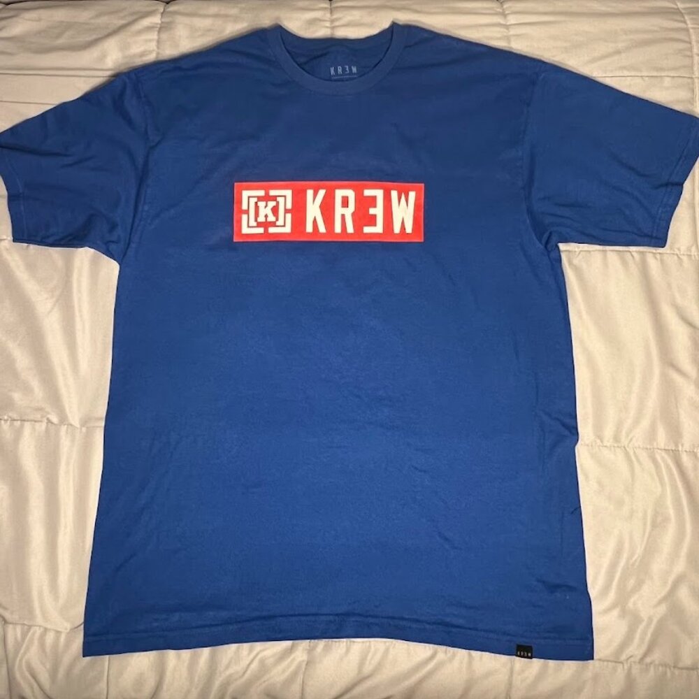 Men's KREW short sleeve blue t-shirt size XL